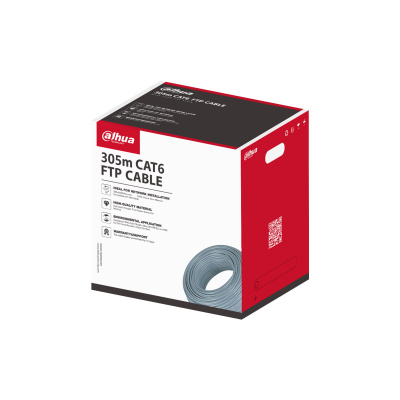 Bobinas de Cable Ethernet | DAHUA DH-PFM920I-6F-C — Bobina de Cable Ethernet Cat6, F/UTP, 305 Metros