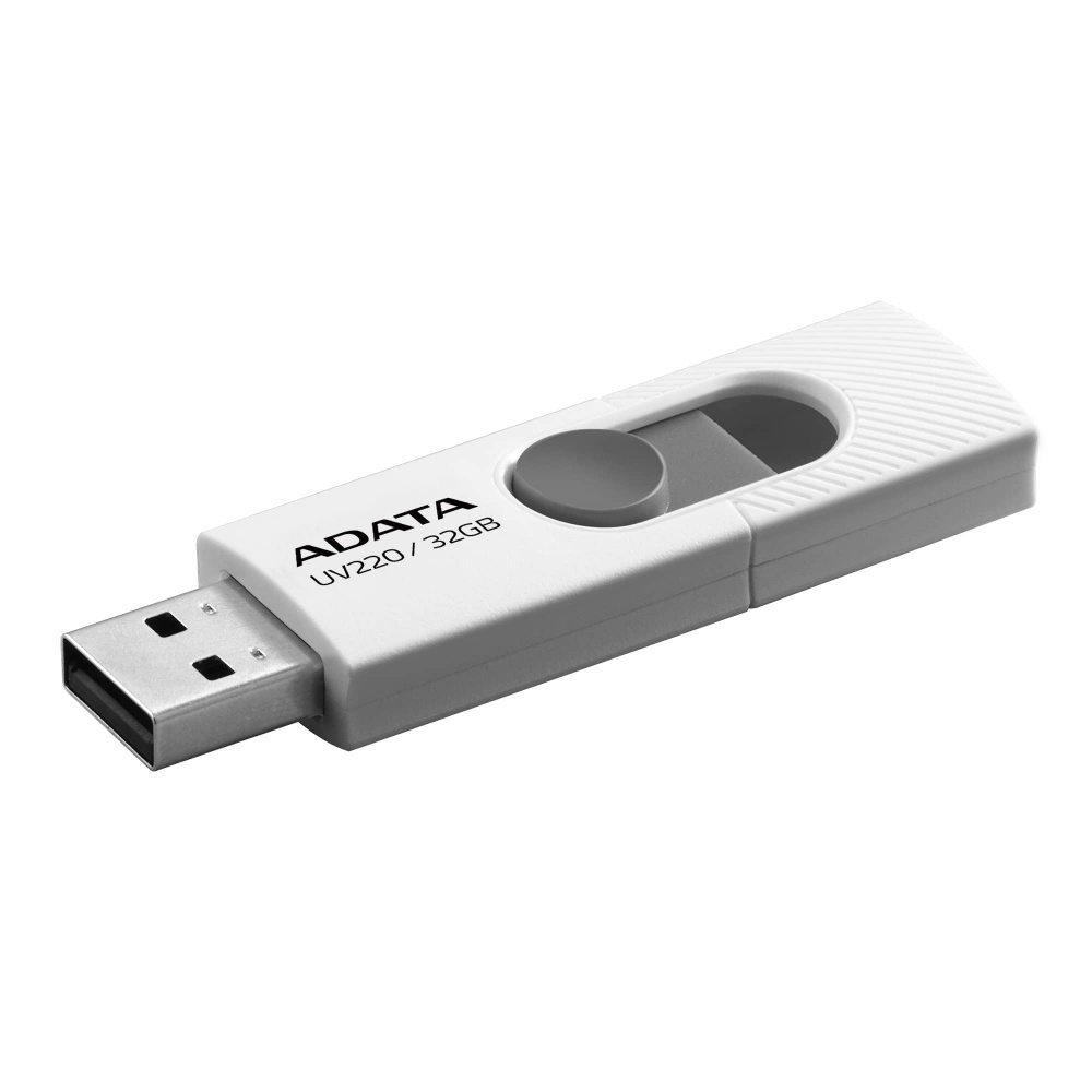 Memorias USB | ADATA AUV220-32G-RWHGY — Memoria USB UV220, 32GB, USB 2.0, Gris/Blanco