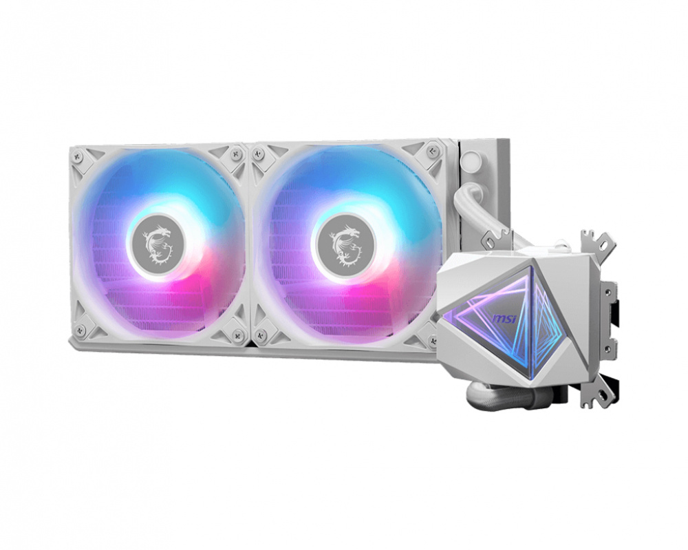 Enfriamiento Líquido | MSI MAG CORELIQUID I240 WHITE — MAG CORELIQUID I240 Enfriamiento Líquido para CPU, 2x 120mm, hasta 2100RPM, Blanco