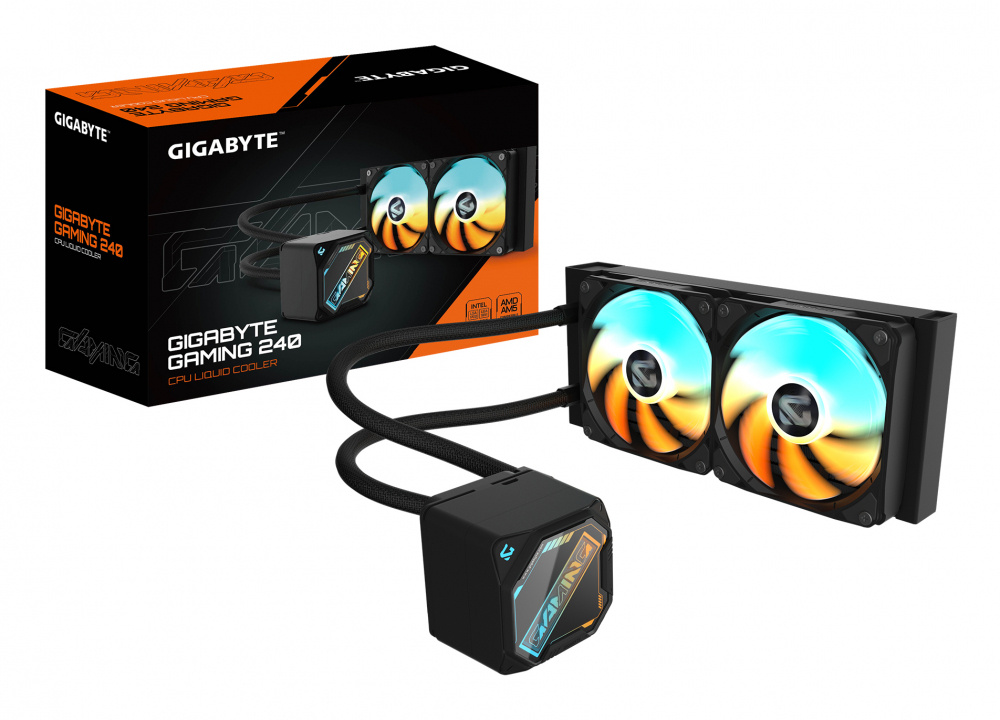 Enfriamiento Líquido | GIGABYTE GP-GIGABYTE GME 240 — GME 240 Enfriamiento Líquido para CPU, 2x 120mm, hasta 2200RPM, Negro