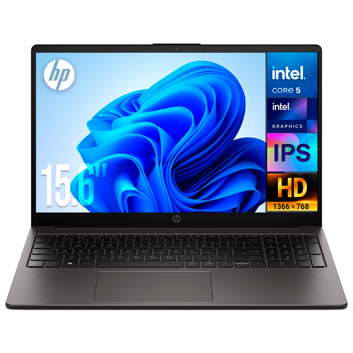 Laptops | HP 250R-C516512 — Laptop 250R G10, 15.6" 1366x768 HD, Intel Core 5 120U, 16GB, 512GB SSD, Windows 11 Home, Español