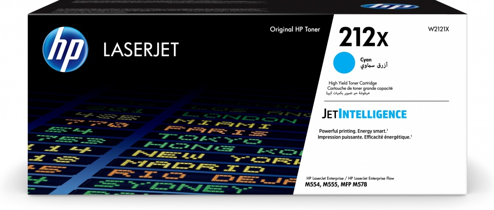 Tóner | HP W2121X — Tóner LaserJet 212X Alto Rendimiento Cian, 10.000 Páginas