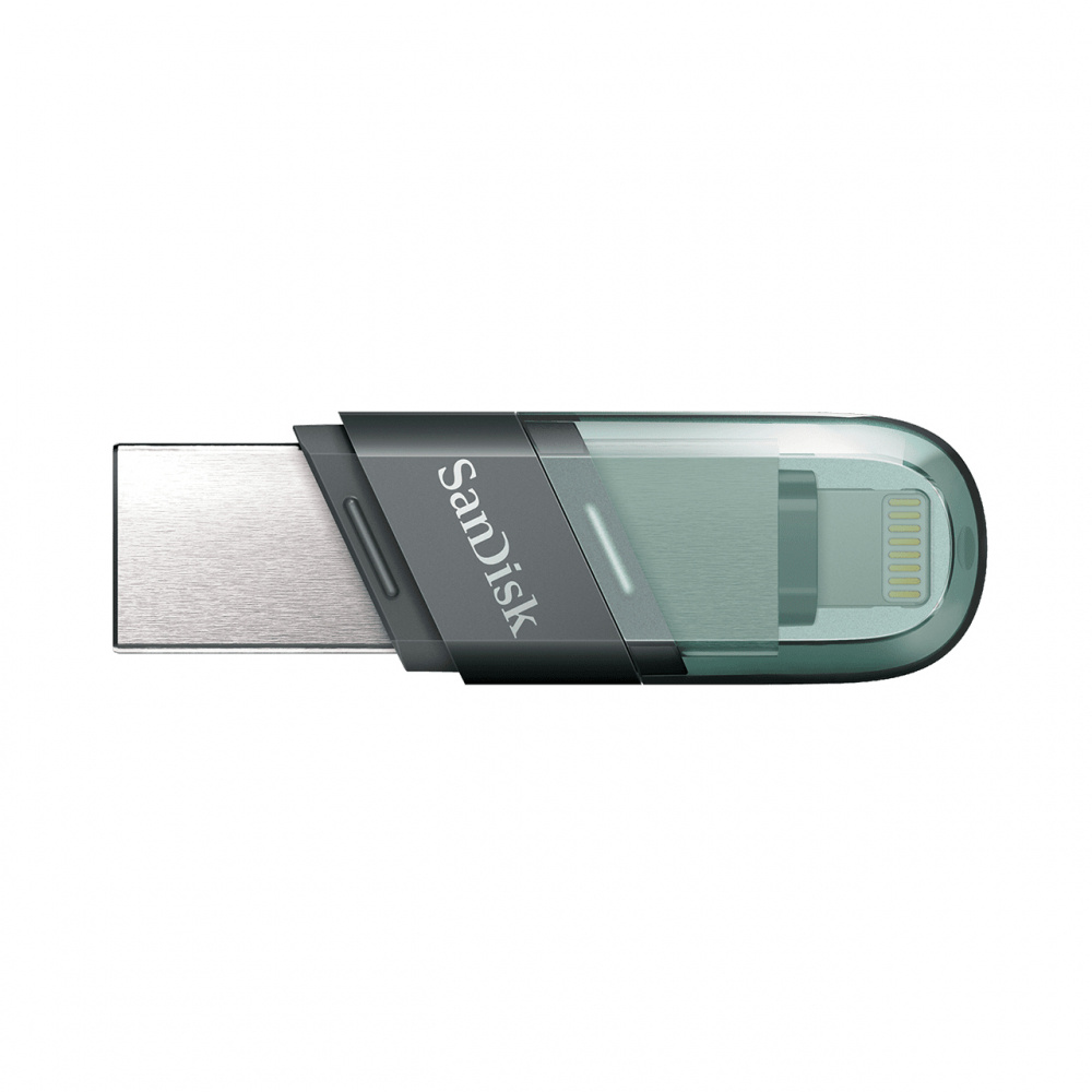 Memorias USB | SANDISK SDIX90N-256G-GN6NE — Memoria USB iXpand Flip, 256GB, USB-A/Lightning, Plata