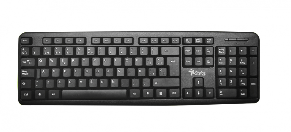 Teclados | STYLOS STPTEC5B — Teclado , Alámbrico, USB, Negro (Español)