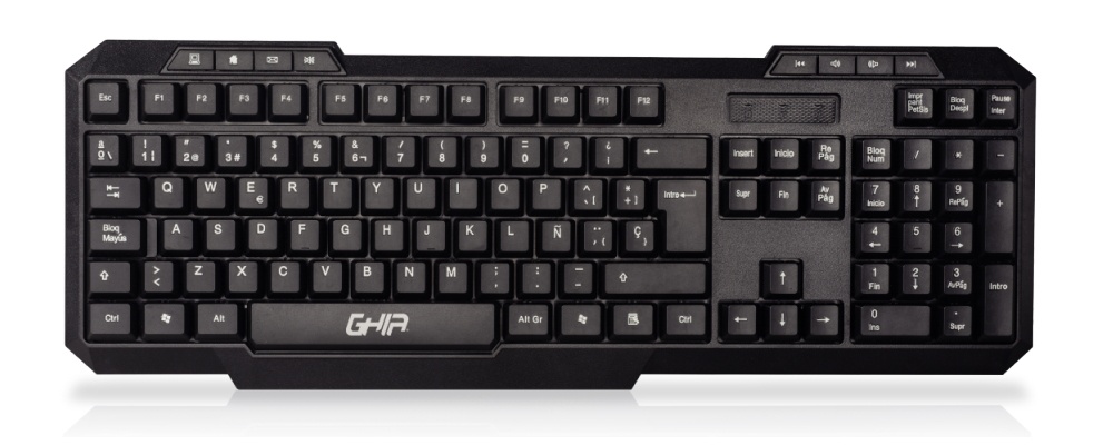 Teclados | GHIA GTA50 — Teclado , Alámbrico, USB, Negro (Español)