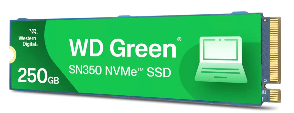 SSD | WESTERN DIGITAL WDS250G2G0C-ROW — SSD WD SN350 NVMe, 250GB, M.2, PCI Express 3.0, 1500 MB/s Escritura, 2400 MB/s Lectura