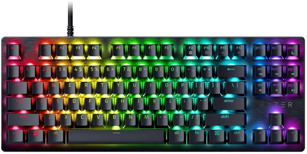 Teclados | RAZER RZ03-05021700-R311 — Teclado Gamer Huntsman V3 X Tenkeyless LED RGB TKL, Teclado Óptico, Alámbrico, USB, Negro, Español