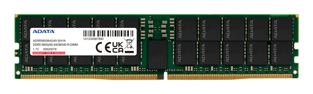 Memorias RAM para Servidores | ADATA AD5R560032G20-SHYA — Memoria RAM DDR5, 5600MHz, 32GB, ECC, CL46