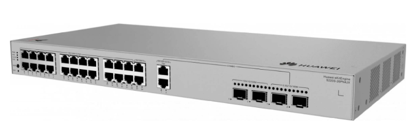Switches | HUAWEI S220S-26PN4JX — Switch , 2 Puertos Gigabit Ethernet 10/100/1000, 2 Puertos SFP+, 96 Gbit/s, 16000 Entradas, Administrado