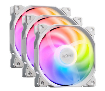 Ventiladores | XPG VENTO120ARGBPWM3C-WHCWW (3 Pack) — Ventilador VENTO, 3x 120mm, 1200RPM, ARGB, Blanco