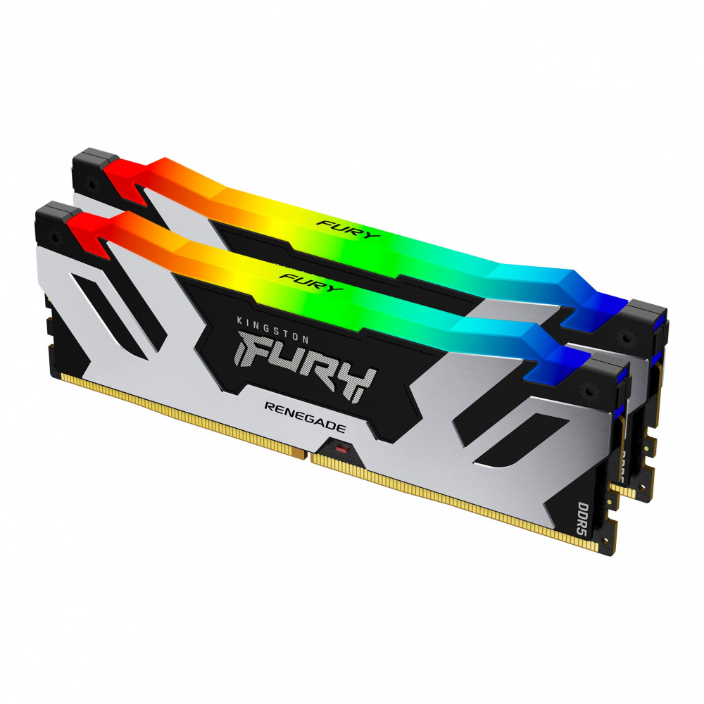 Memorias RAM para PC | KINGSTON KF564C32RSAK2-32 — Kit Memoria RAM FURY Renegade RGB DDR5, 6400MHz, 32GB - 2 x 16GB, CL32, XMP, Plata
