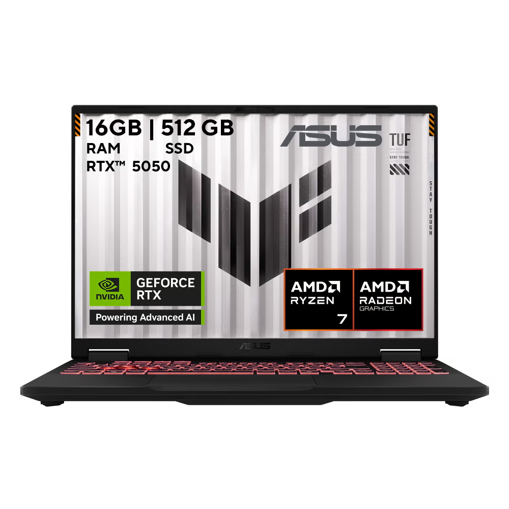 Laptops | ASUS 90NR0KS1-M005N0 — Laptop Gamer TUF Gaming A16 FA608UH, 16" 1920x1200 WUXGA, AMD Ryzen 7 260, NVIDIA GeForce RTX 5050, 16GB, 512GB SSD, Windows 11 Home, Español