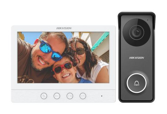Videoporteros | HIKVISION DS-KIS213 — Videoportero/Interfon , 7", Altavoz, Alámbrico, Gris/Blanco