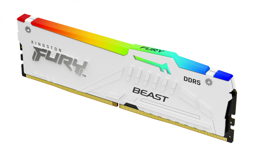 Memorias RAM para PC | KINGSTON KF560C30BWEA-16 — Memoria RAM Fury Beast RGB DDR5, 6000MHz, 16GB, CL30, XMP/EXPO, Blanco