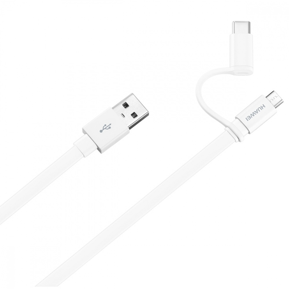 Cables PC USB | HUAWEI 4071417 — Cable USB A Macho - USB C/Micro USB Macho, 1.5 Metros, Blanco