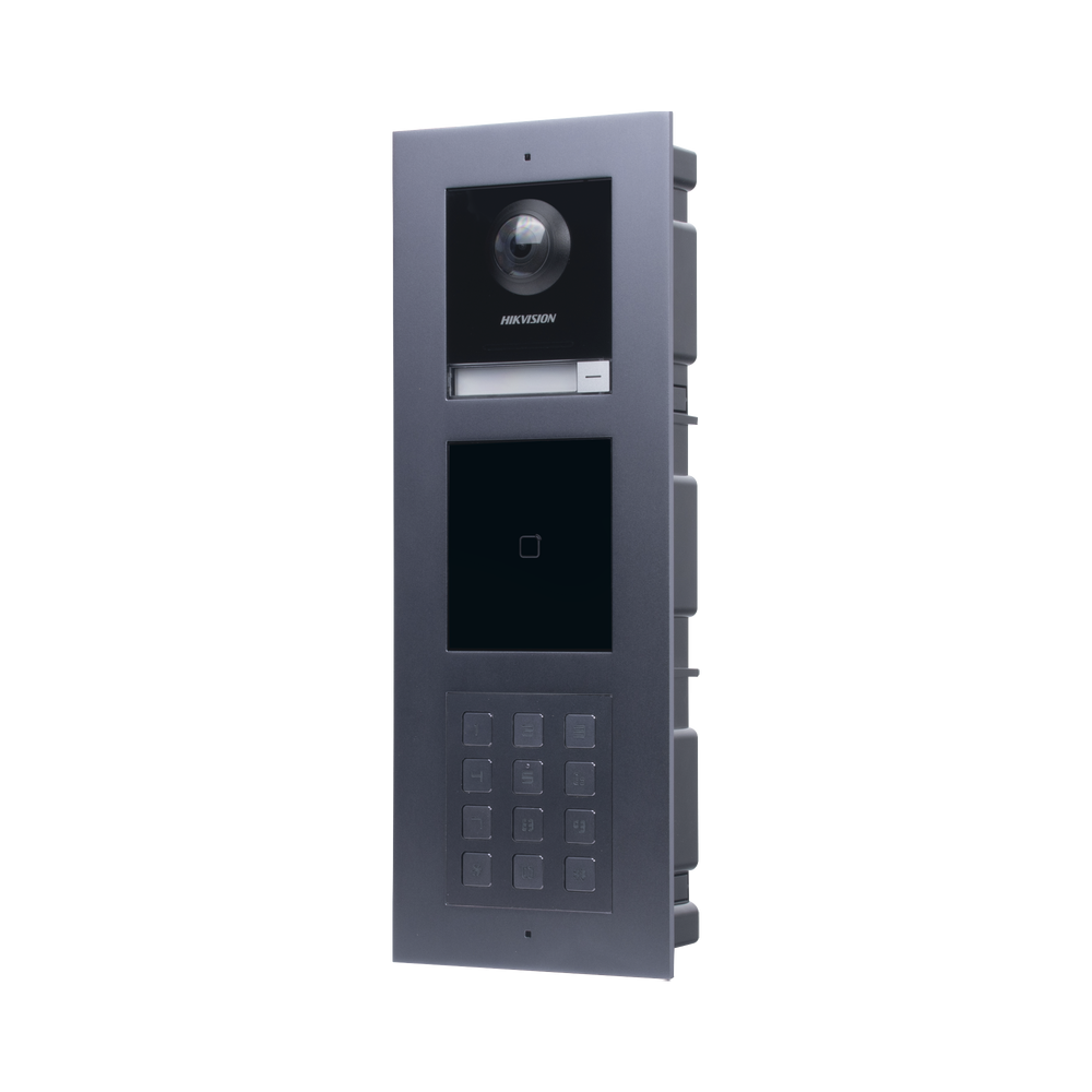 Videoporteros | HIKVISION DSKIS-MULTI-254AP — Kit Videoportero , Altavoz, Alámbrico, Negro, incluye Lector de Tarjetas EM