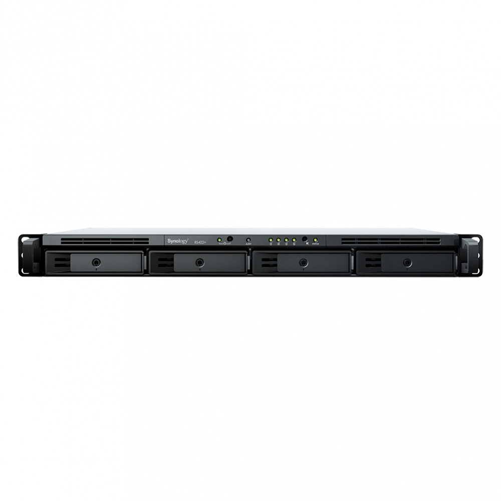 Servidores NAS | SYNOLOGY RS422+ — NAS de 4 Bahías, AMD Ryzen R1600 2.60GHz, SATA, 1x USB 3.2, Negro ― No Incluye Discos Duros