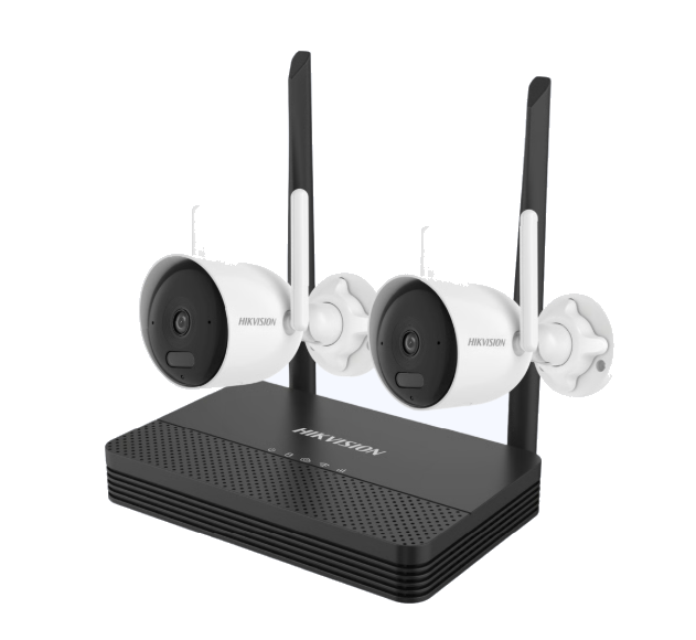 Kits de Vigilancia | HIKVISION NKS424WBH — Kit de Vigilancia de 2 Cámaras IP Bullet WiFi con Grabadora de 4 Canales