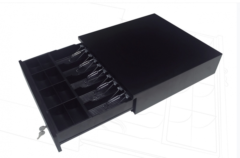 Cajones de dinero | GHIA GCD581 — Cajón de Dinero con Llave, 5.7Kg, Negro