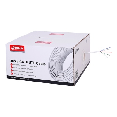 Bobinas de Cable Ethernet | DAHUA DH-PFM923I-6UN-C — Bobina de Cable Ethernet Cat6, UTP, 305 Metros