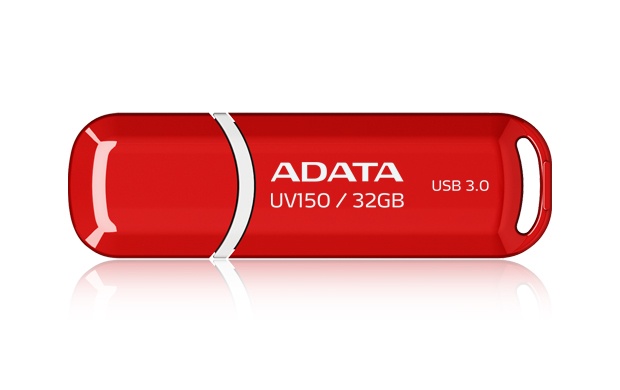 Memorias USB | ADATA AUV150-32G-RRD — Memoria USB UV150, 32GB, USB-A 3.0, Lectura 90MB/s, Escritura 25MB/s, Rojo