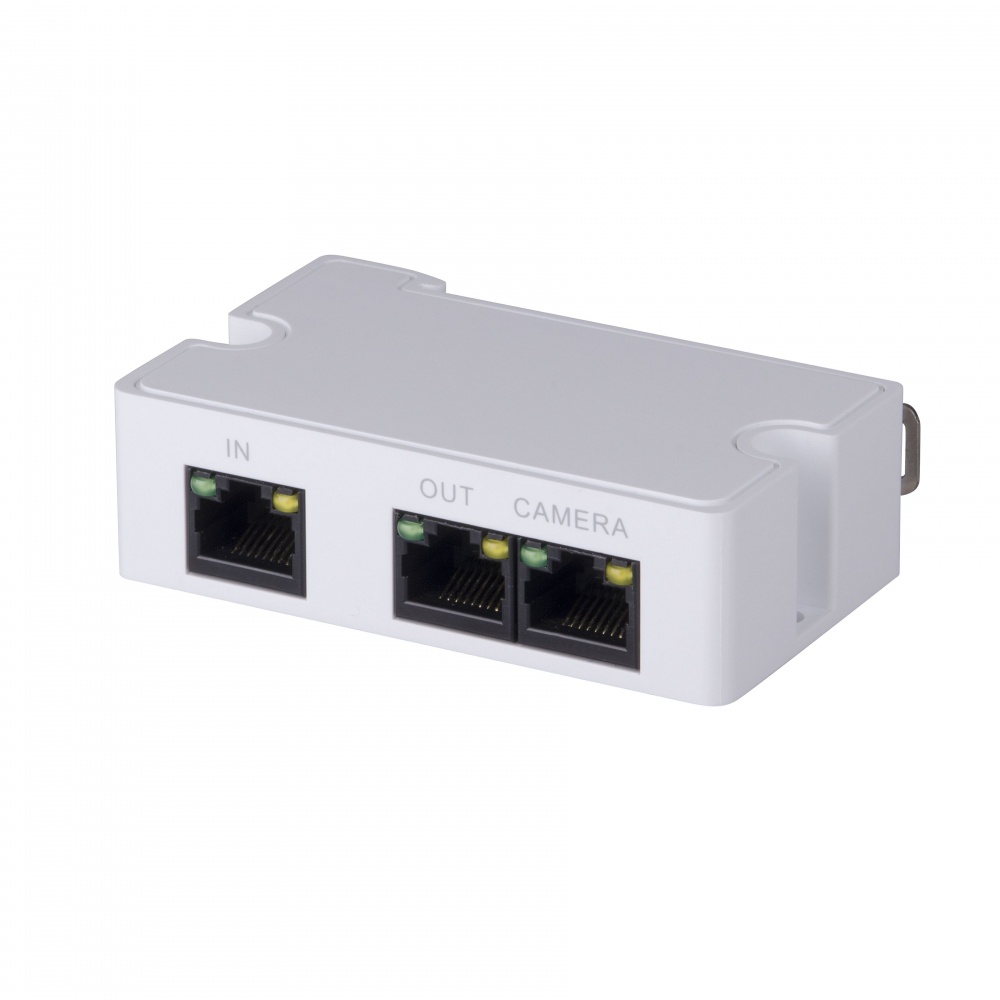 Adaptadores PoE | DAHUA PFT1300 — Adaptador e Inyector de PoE , 3W, 1x RJ-45 Entrada 2x RJ-45 Salida