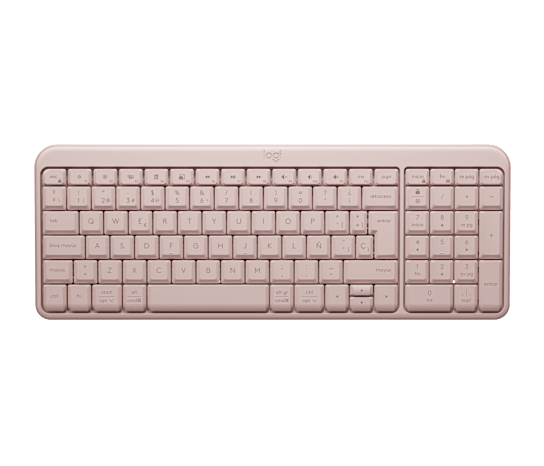 Teclados | LOGITECH 920-013447 — Teclado K250, Inalámbrico, Bluetooth, Rosa, Español
