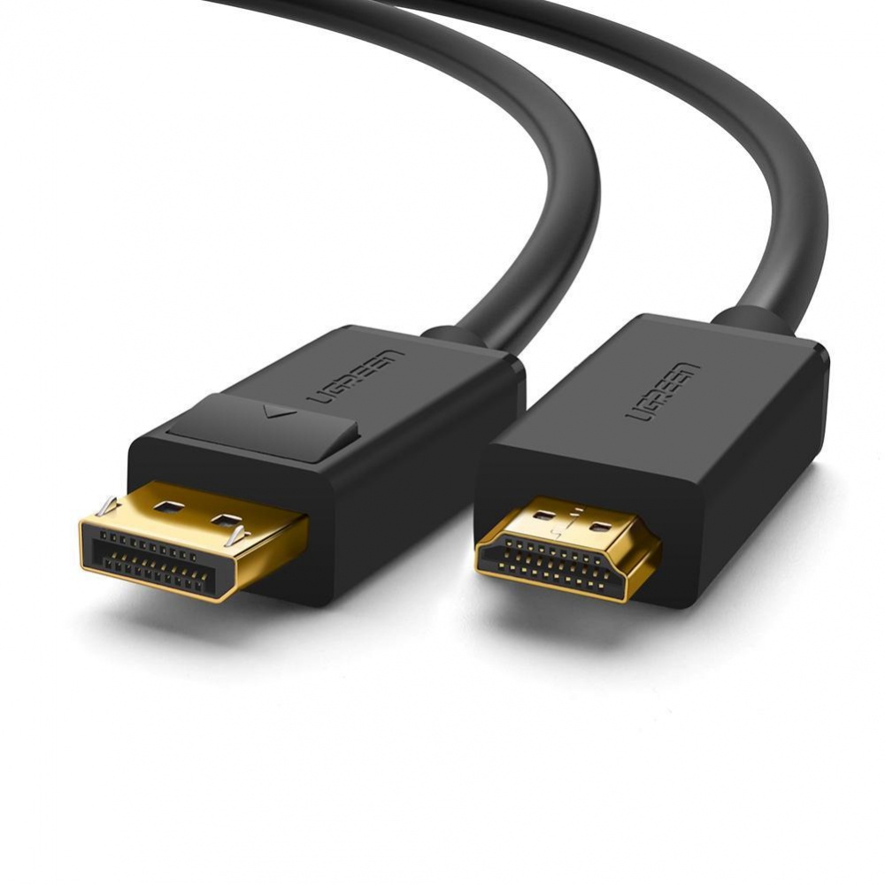 Cables de Audio / Video DisplayPort | UGREEN 10203 — Cable DisplayPort Macho - HDMI Macho, 4K, 30Hz, 3 Metros, Negro