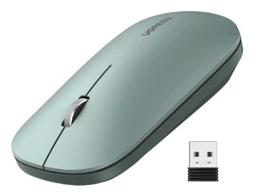 Mouse | UGREEN 90374 — Mouse Óptico , Inalámbrico, RF Inalámbrico, 4000 DPI, Verde