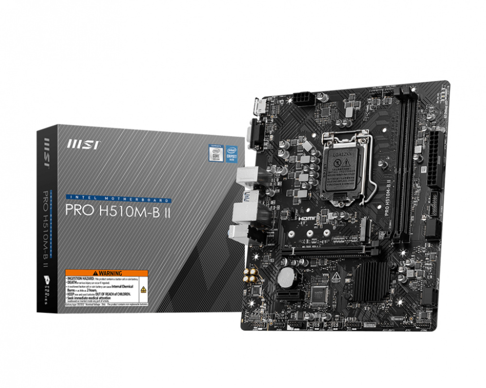 Tarjetas Madre | MSI PRO H510M-B II — Tarjeta Madre , Micro-ATX, LGA 1200, Intel H470, 64GB DDR4, HDMI para Intel