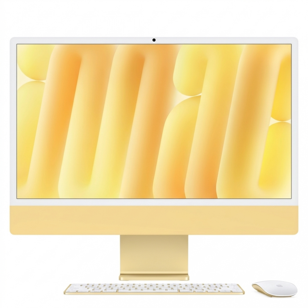 iMac | APPLE IM_M4_32GB_512GB_10N_10G_E6B7_24_AM — iMac Retina 24" Nanotexturizada, M4 (CPU 10 Núcleos y GPU 10 Núcleos), 32GB, 512GB, Gigabit Ethernet, Amarillo