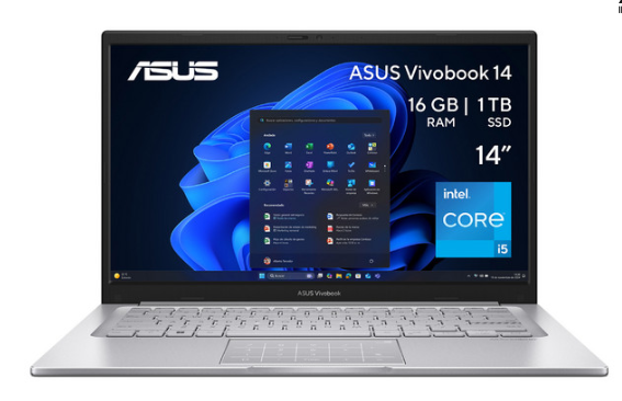 Laptops | ASUS 90NB10I2-M019D0CUSTOM161000GE — Laptop VivoBook 14, 14" 1920x1080 Full HD, Intel Core i5-1334U, 16GB, 1TB SSD, Windows 11 Pro, Español ― Versión mejorada