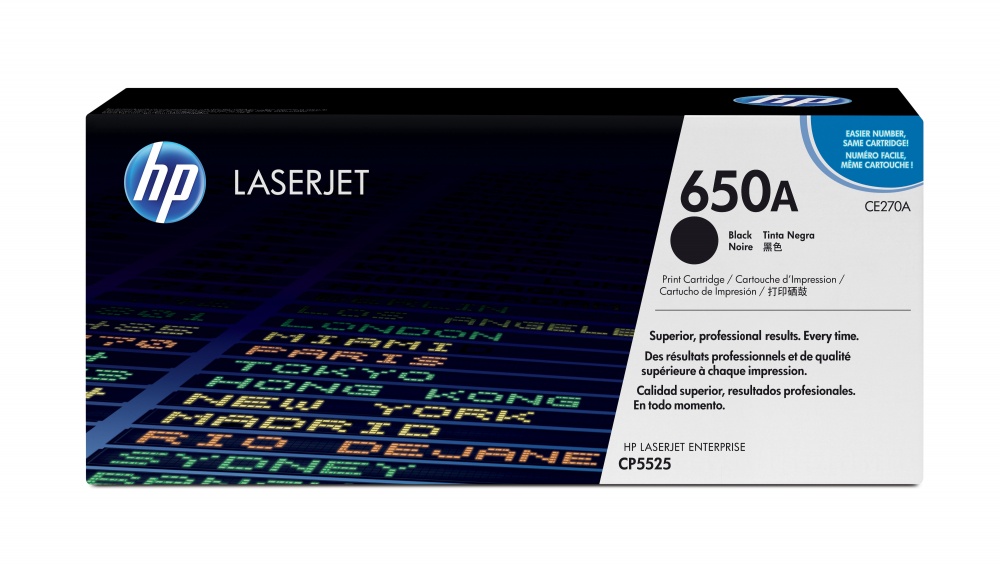 Tóner | HP CE270A — Tóner 650A Negro, 13.500 Páginas