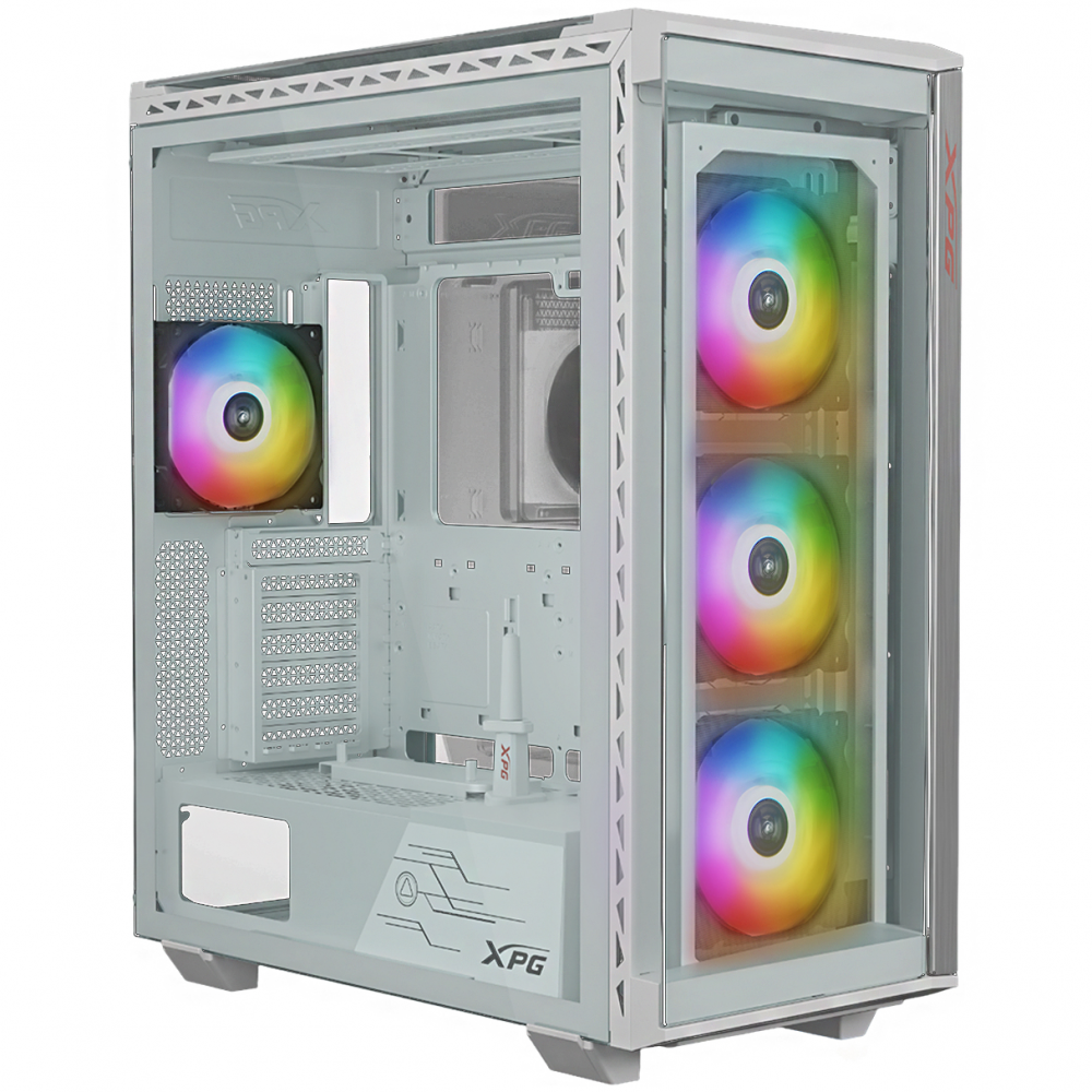 Gabinetes | XPG BATTLECRUISERIIST-WHCWW — Gabinete BATTLECRUISER II, Midi-Tower, ATX/EATX/Micro-ATX/Mini-ITX, USB 3.0, sin Fuente, 4 Ventiladores Instalados, Blanco
