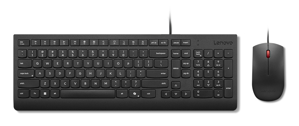 Kits de Teclado y Mouse | LENOVO 4X31R64424 — Kit de Teclado y Mouse Essential Wired Combo, Alámbrico, USB, Negro, Español